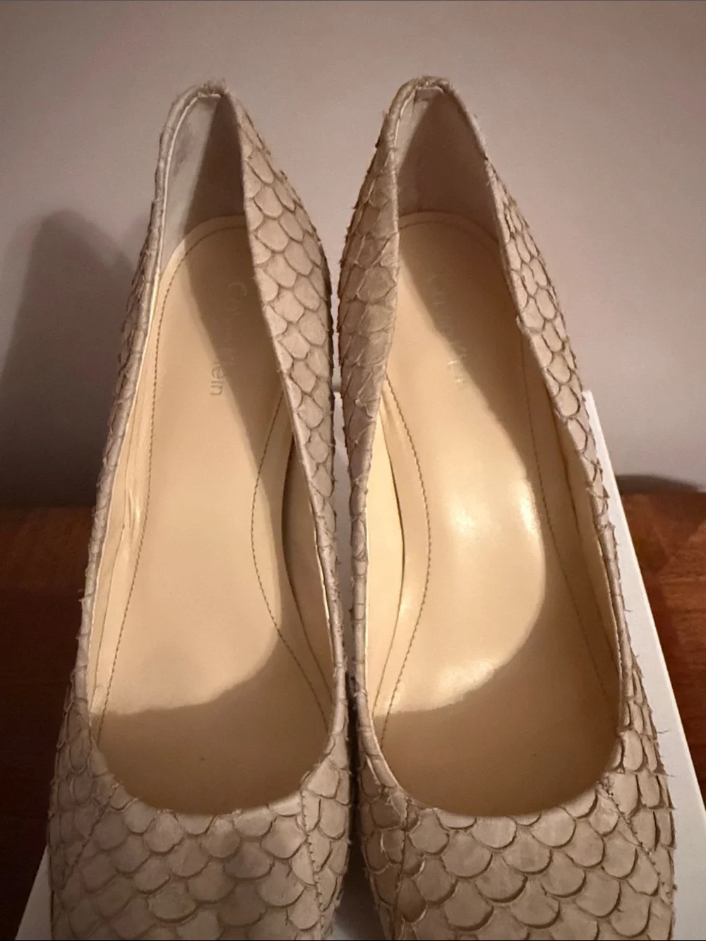 Calvin Klein Taupe Scaled Pump - Women's High Heels